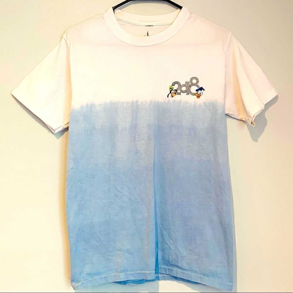Disney Parks 2018 Colorblock Tie Dye T-Shirt Size Small